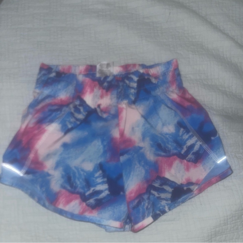 Athletic Works Blue and Pink Tie-Dye Shorts